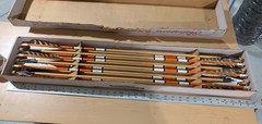 Shakespeare Archery Cedar Arrows, A51-2. One Dozen, 1962. 50#-55#