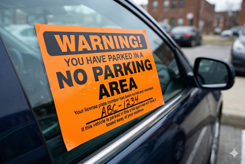 5X8” Premium Matt Adhesive Easy Remove Sticker NO PARKING 50
