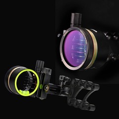 5Pin CompoundBow Sight 0.019" Micro Fiber Adjustable 4X 6X 8X Lens Archery