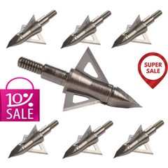 12Pcs Broadheads 100/125Grain Arrowheads Compound Bow Crossbow Archery Tips