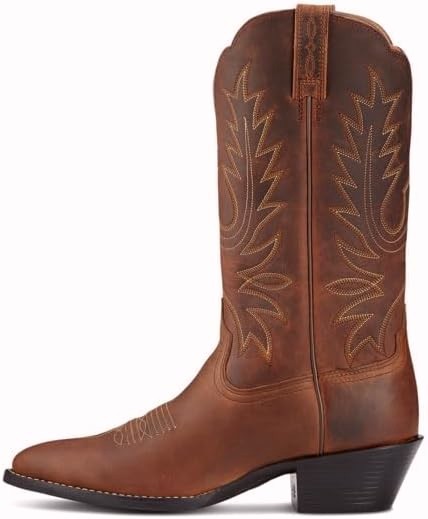 Ariat Heritage Round Toe Western Boots – Women’s Leather Cowgirl Boots Sz 8.5