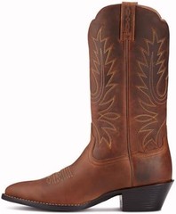 Ariat Heritage Round Toe Western Boots – Women’s Leather Cowgirl Boots Sz 8