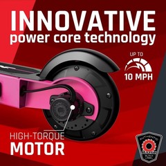 Razor Black E90 Electric Ride-On Kids Age 8+ Power Core High-Torque Motor Pink™