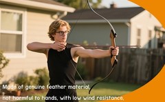 12Pcs Recurve Bow Wooden Arrows Nock Feather Traditional Archery Hunting Sp 500