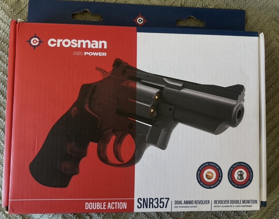 Crosman SNR357 CO2 Dual Ammo Full Metal Air Gun Pistol Revolver – BB & Pellet