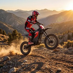 Adult Electric Dirt Bike 6000W Peak Top Speed Off Road All Terrain E Motorcycle