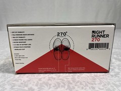 Night Runner 270 LED Shoe Lights Red Black Rechargeable Water Resistant Running
