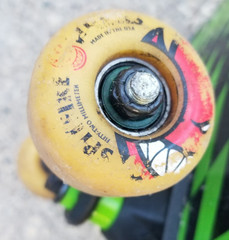 VTG Satellite Skateboard Cruiser Skulls Roses Green 31 Inches USA