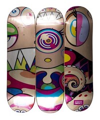 Takashi Murakami Complex Con 2017 Eyes, Mouth & Face Deck Skateboards Set of 3