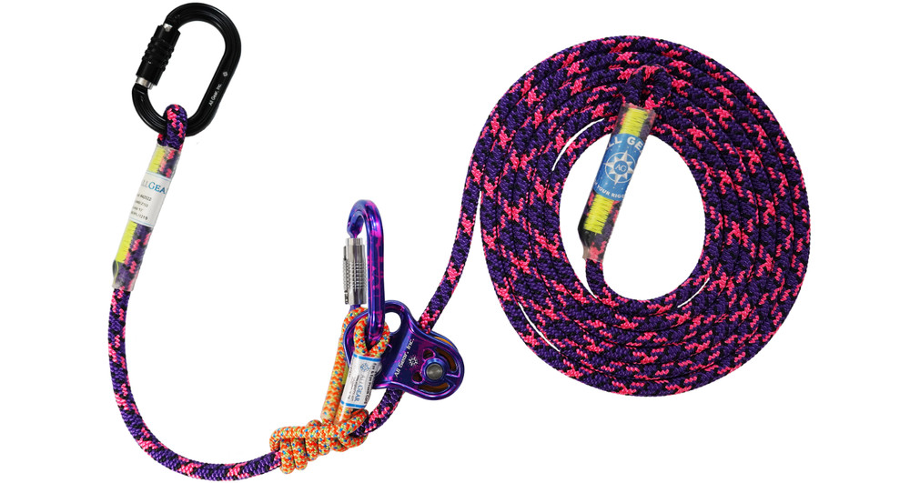 ALLGEAR Micro Pulley Work Positioning Lanyard 11.8mm x 10″ or 15″ Made in USA