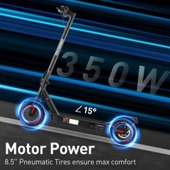 S9 8.5» Pneumatic Tire Electric Scooter Foldable 18mph Max Speed Adult Scooter