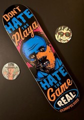 RARE Nick Dompierre Hannibal Dont Hate The Playa Real Skateboard Deck Horror NEW