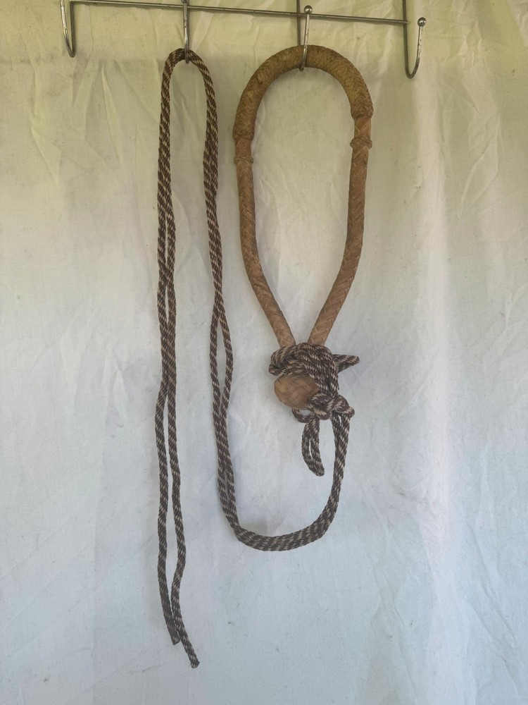 6 Plaited VINTAGE hand Braided Quality Bosal used rawhide made in USA