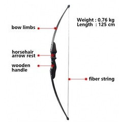 40Lbs Archery Recurve Bow Takedown Longbow Right Hand for Hunting Target Practic