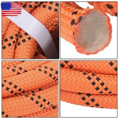Orange Black 1/2 in ×220′ 48 Stranded Braided Rope Breaking Strength 5174 Pounds