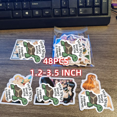 48 Pack Sexy Anime Girls Waifu Vinyl Women Stickers Hentai Ahegao Decals Lot