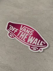 VANS Off The Wall 3” Inch Skateboard Sticker Pink Ombré Decal Waterproof Vinyl