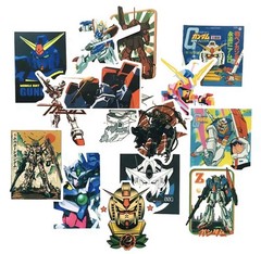 25 Piece Mix Lot 2” Mecha Robot Anime Sticker Pack – Retro Japan Decals Slaps