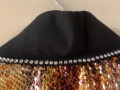 Western Show Women’s Horse Riding Shirt Shiny Animal Print W/ Jewels Very Flashy