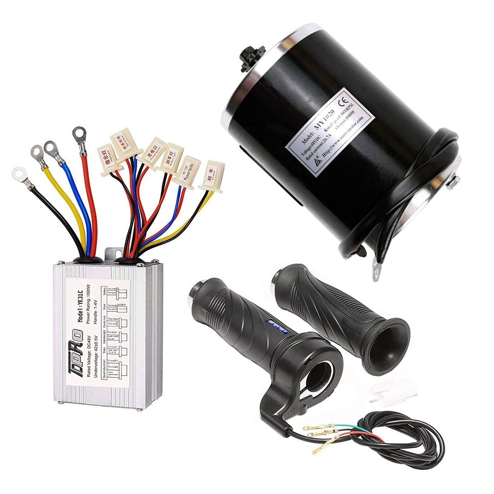 48V 1000W Brush DC Motor/Controller/Grips Full Kit for Razor Scooter Go Kart