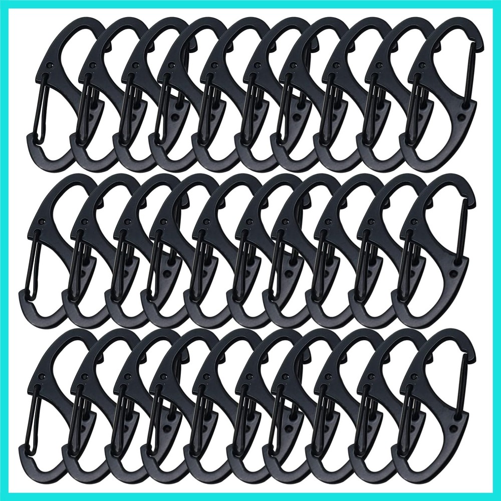 Small Carabiner Clips 1.6 inch41mm Metal Double Sided Spring Gate Snap Hooks …