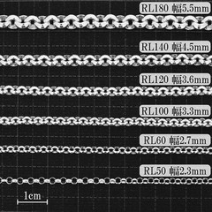 Sterling Silver 925 Roll Chain Necklace 2.7mm 60cm