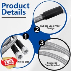 HNeekyr 6AN 52inch Transmission Cooler Hose Line Kit