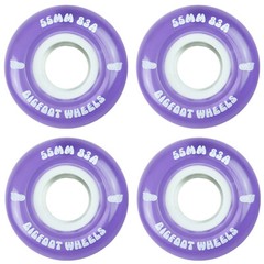Bigfoot Skateboard Wheels 55mm 83A Soft Cruiser Filmer Wheels Purple (Set of 4)