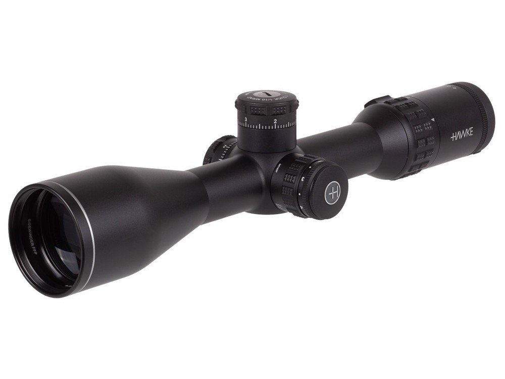 Hawke Sidewinder 30 FFP 4-16×50, Illuminated Half Mil Reticle, 30mm Tube