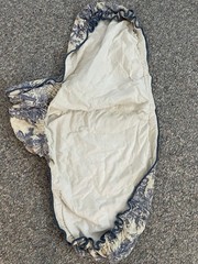 English Saddle Cover With Blue Design Pattern In Cotton Blend Material