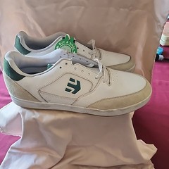 Etnies Veer White/Grn Skate Shoes Size 12