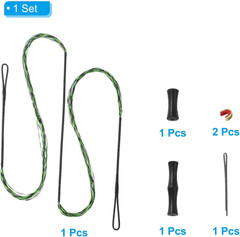 Bow String Replacement with 2 Pcs Brass Nocks 1 Set of Silicone Finger Tab, 1…