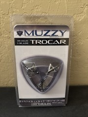 Muzzy Trocar 100gr 3-Blade Fixed Broadheads Archery Hunting – NEW