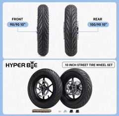 Surron Hyper Bee 10” Street Tire Wheel Set Front & Rear Complete Kit