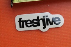 FRESH JIVE Clothing Small Clear Black Original 90’s Vintage Surf Skate STICKER