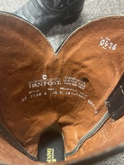 Dan Post Black Leather Western Cowboy Boots DP2110R Size 8.5 D Width