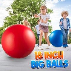 «2 Pack 18″» Jumbo Playground Balls Inflatable Kickball Kids Outdoor Indoor Set»