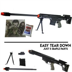 UKARMS P1082C Dark OPS Sniper Package Airsoft BB Rifle Gun w/ Targets & 1000 BBs