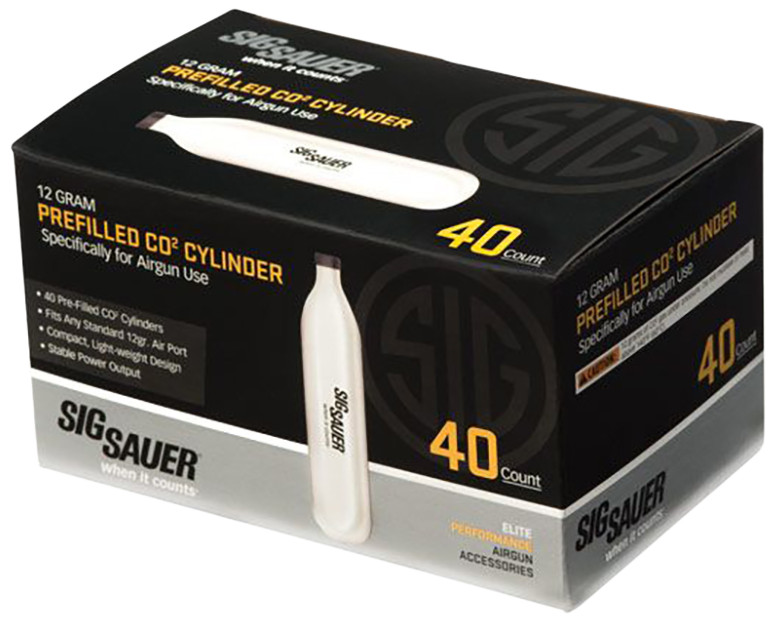 Sig Sauer Airguns AC1240 CO2 Cylinders Cartridges 12 Grams 40 Per Box