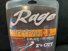 Rage Try Pan No Collar Crossbow 2-blade 100 grain 2″+ cut