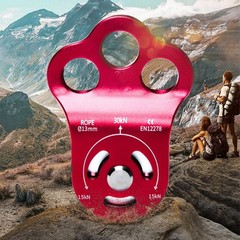 30KN Professional Hitch Climbing Triple Attachment Pulley Arborist for 13mm Rope