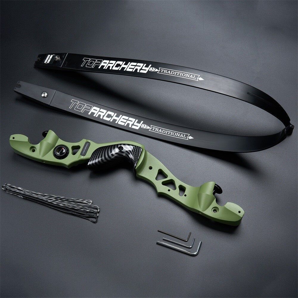 62″ ILF Recurve Takedown Bow 25-60lbs Archery Hunting Shooting Carbon Arrows