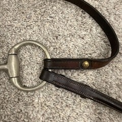 Vintage Crosby England Leather Horse Bridle Snaffle Bit Braided Reins Simco
