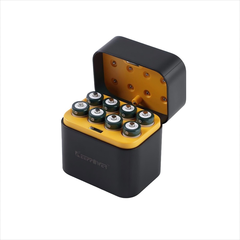 Keeppower 8 Li-ion AA Batteries with Charger Set, 1.5V 3600mWh Lithium Double…