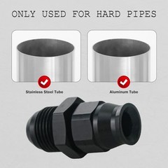 8AN Male to 3/8″ Hardline Compression Fitting 8AN to 3/8 in Swivel fitting