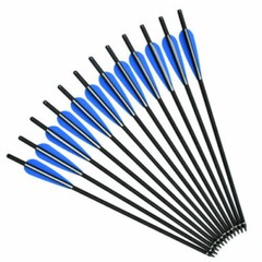 16-22″ Archery Crossbow Carbon Arrows Bolts Target Tips Hunting Shooting 6/12pcs