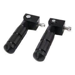 Motorcycle Scooter Black Aluminum Alloy Foldable Foot Pedals Set
