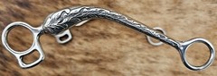 Western Bit – Copper Mouth Low Port – Stainless Steel Floral Cheeks – 5″mouth