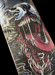 RARE Venom Marvel Primitive Skateboard Deck 8.125 Sealed Silver Paul Jackson NEW