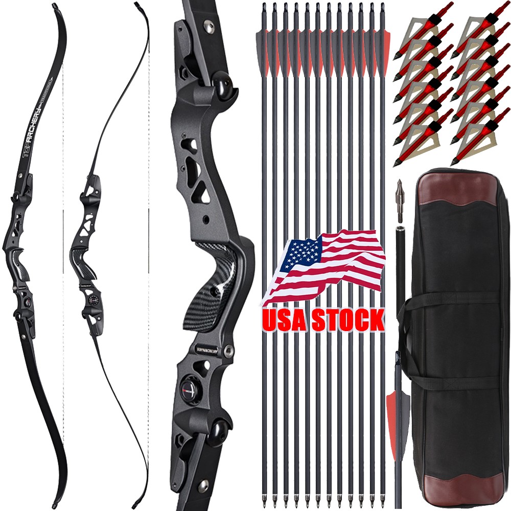 62″ ILF Takedown Recurve Bow 25-60lbs Limbs Archery Hunting Shooting Competition
